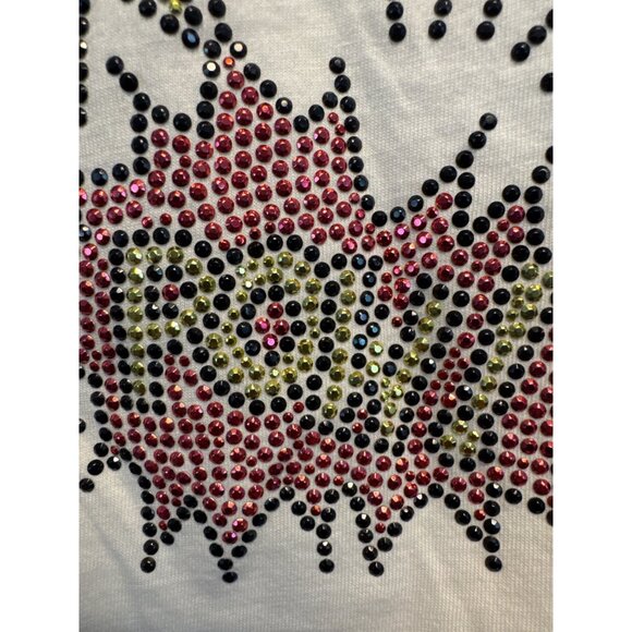 OMG Rhinestone Comic Book Pop Art White Graphic Tee - Picture 5 of 8